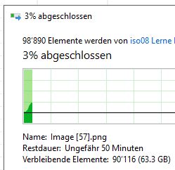 Anzahl Bilder die im Zielverzeichnis erschienen